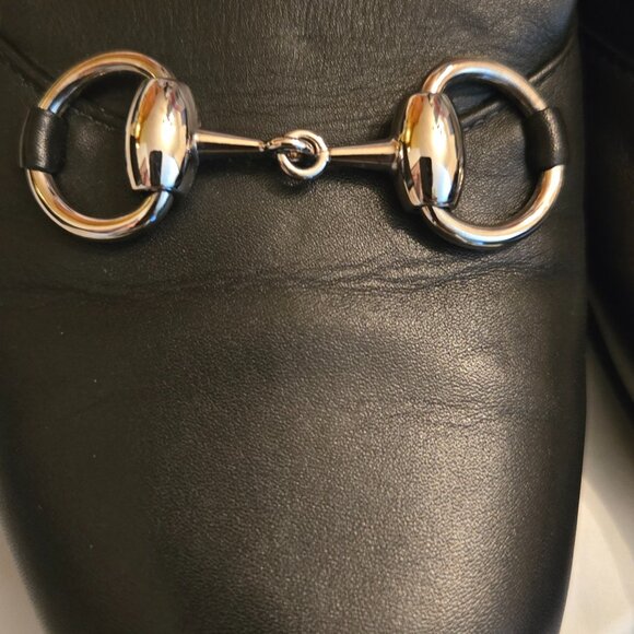 Gucci Black Leather Horsebit Loafers - Picture 4 of 12